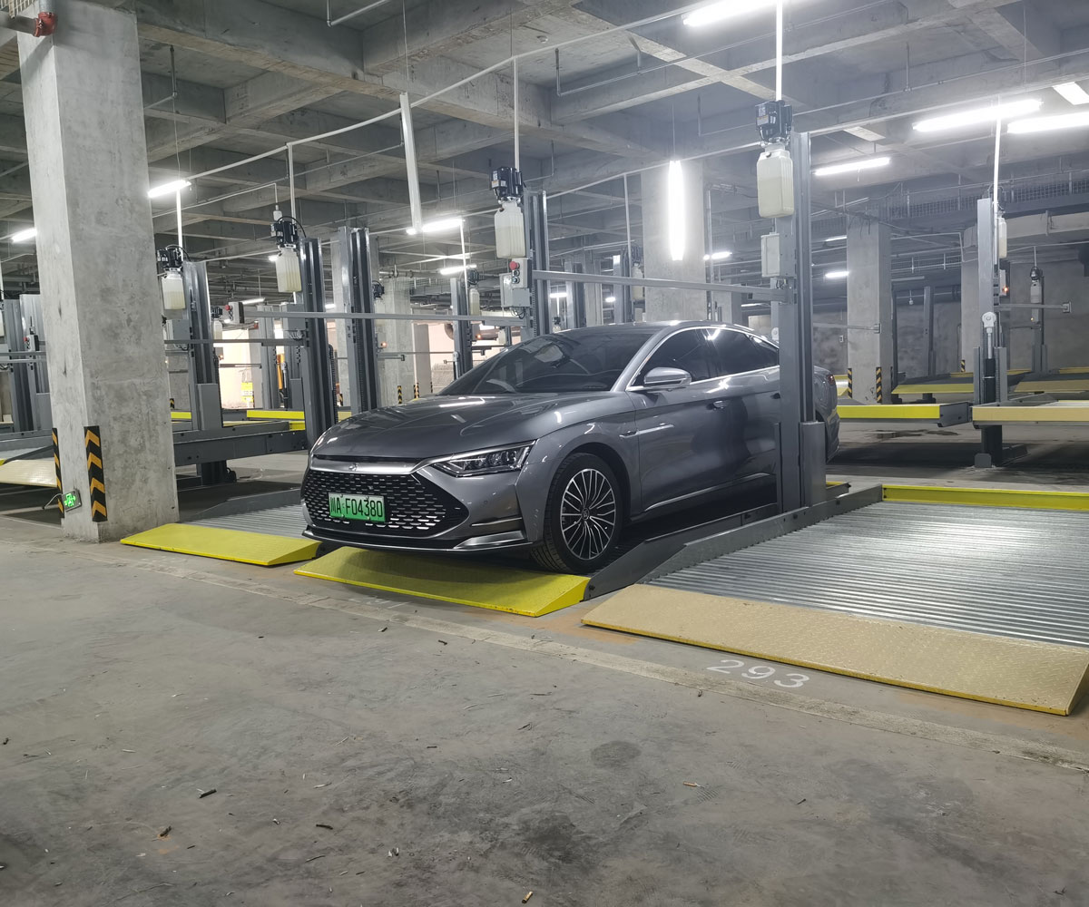 普安兩柱簡易升降停車位改造